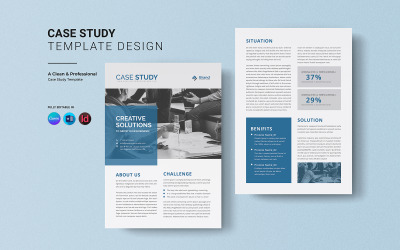 Moderne und professionelle Fallstudien-Flyer-Vorlage – Canva-Fallstudie