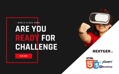 Nextgen - HTML-mall för Esports Gaming-webbplats