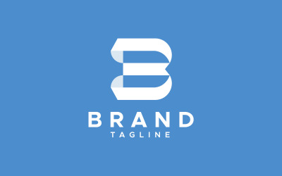 Plantilla de diseño de logotipo mínimo de letra B