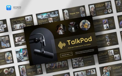 Talkpod - Podcast &amp;amp; Radio Keynote-sjabloon