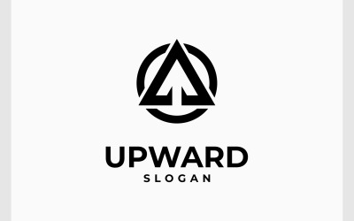 Arrow Up Upward Triangle Circle Logo