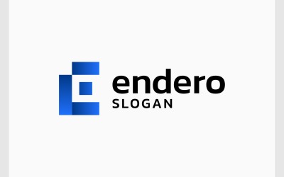 Letter E Initial Modern Monogram Logo