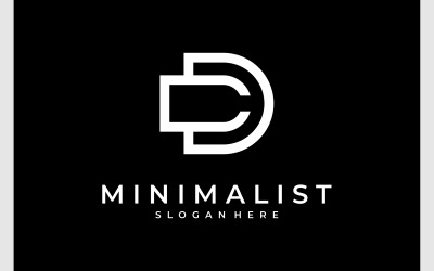 Logo monogramma lettera DC iniziali