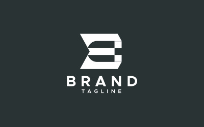 Modèle de conception de logo unique minimal de la lettre E