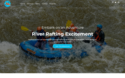 TishRaftingHTML - Modello HTML di rafting