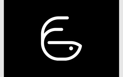 Balık Akvaryumu Basit Logo