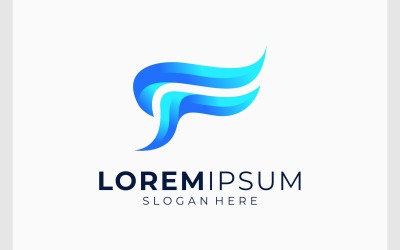 Buntes Logo mit Farbverlauf des Buchstaben F
