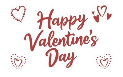 Free Happy Valentines day illustrations and typography elements with Love Concept