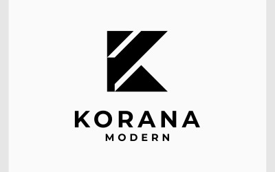 Lettera K iniziale logo semplice moderno