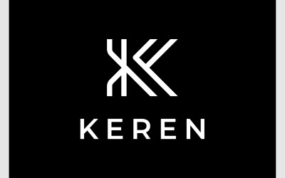 Lettera K Logo iniziale di lusso minimalista