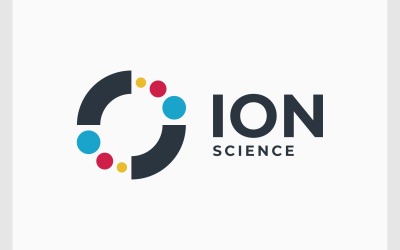Logo della lettera O del cerchio di scienza ionica