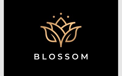 Logo di lusso del fiore del fiore di loto