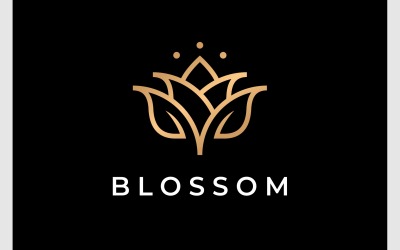 Luksusowe logo kwiatu lotosu