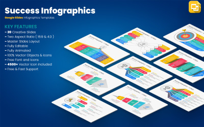 Modelos de infográficos de sucesso para Google Slides