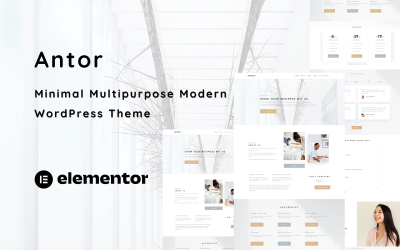 Antor - Minimalistyczny, jednostronicowy motyw WordPress z portfolio