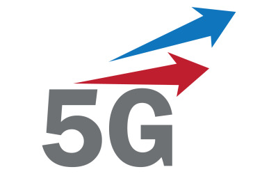 5G jel hálózati technológia logó vektor ikon v11