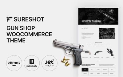 SureShot — sklep z bronią, klub strzelecki i motyw WooCommerce dotyczący broni
