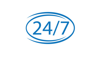 Diseño de logotipo de icono de tiempo de 24 horas v33