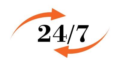 Diseño de logotipo de icono de tiempo de 24 horas v39
