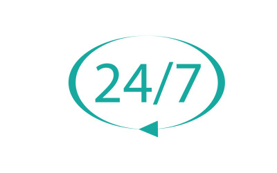 Diseño de logotipo de icono de tiempo de 24 horas v49