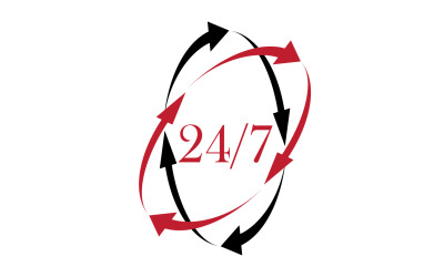24 hour time icon logo design v29