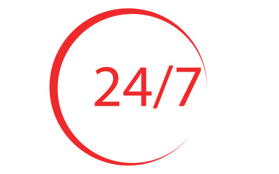 24-Stunden-Zeitsymbol-Logo-Design v1