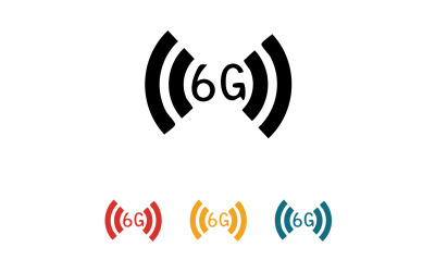 6G-Signalnetzwerk-Technologie-Logo-Vektorsymbol v43