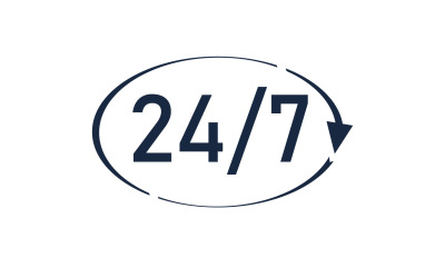 Návrh loga ikony 24 hodin v35