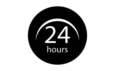 24 órás idő ikon logó tervezés v116