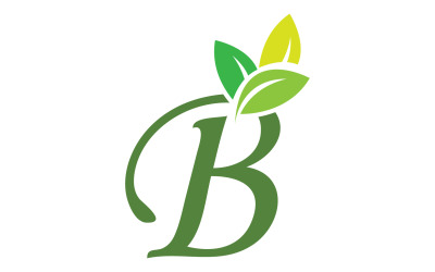 B Buchstabe Blatt grün Anfangsname v54
