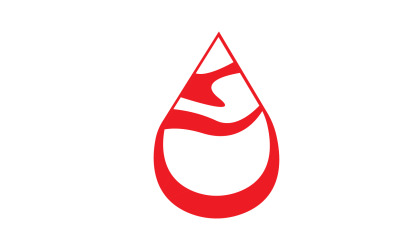 Blutstropfen-Symbol-Logo-Vektorelement v21