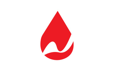 Blutstropfen-Symbol-Logo-Vektorelement v23