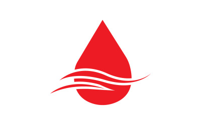 Blutstropfen-Symbol-Logo-Vektorelement v3