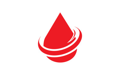 Blutstropfen-Symbol-Logo-Vektorelement v7
