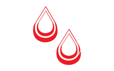 Élément vectoriel du logo de l&amp;#39;icône de goutte de sang v16