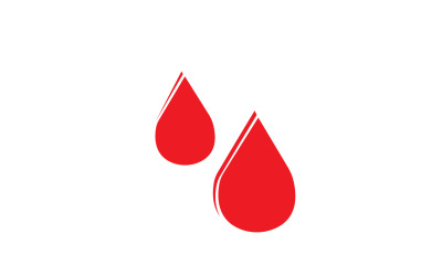 Elemento vettoriale logo icona goccia di sangue v12