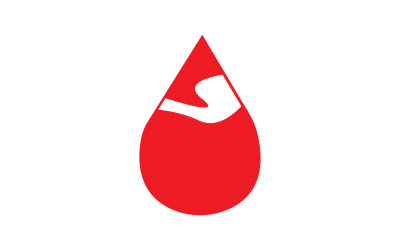 Elemento vettoriale logo icona goccia di sangue v18