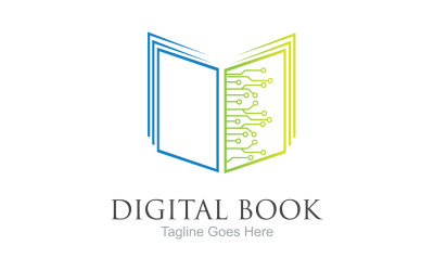 Libro lectura educación logo vector v17
