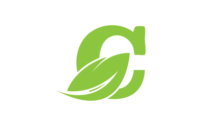 C-Buchstabe, Blattgrün, Vektorversion v29