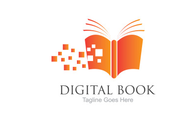 Libro lectura educación logo vector v31