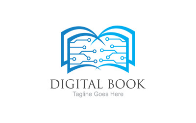 Libro lectura educación logo vector v49