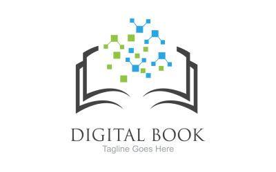 Libro lectura educación logo vector v57