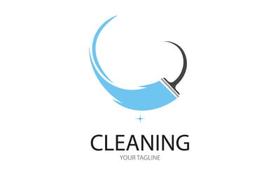 Cleaning service icon logo vector v13
