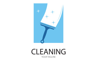 Servicio de limpieza icono logo vector v15