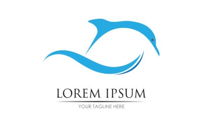 Dolphin jump icon logo vektorové verze v22