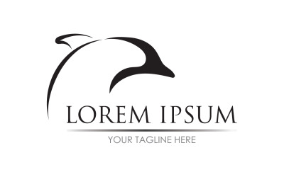 Dolphin jump icon logo vektorové verze v7