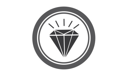 Elemento vectorial del logotipo de diamante versión v32
