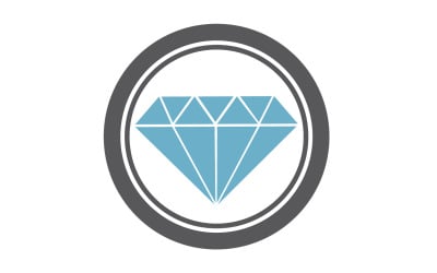 Elemento vectorial del logotipo de diamante versión v34
