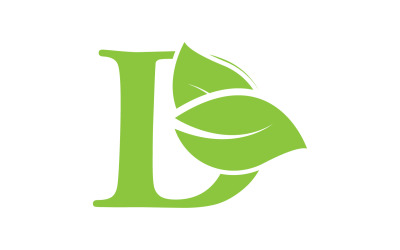 Litera D logo liść zielony wektor wersja v 44