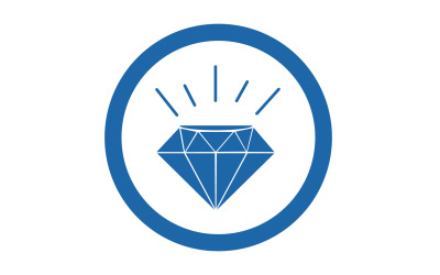 Versión de elemento vectorial del logotipo de diamante v23
